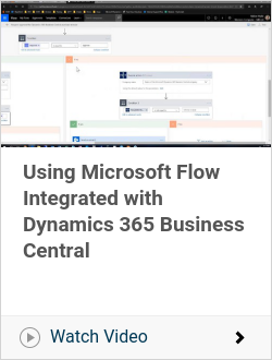 Using Microsoft Flow Integrated with Dynamics 365 Business Central