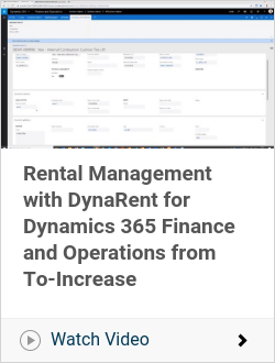 Rental Management with DynaRent for Dynamics 365 Finance and Operations from To-Increase