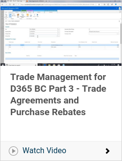 Trade Management for D365 BC Part 3 - Trade Agreements and Purchase Rebates
