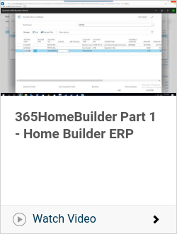 365HomeBuilder Part 1 - Home Builder ERP