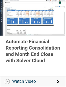 Automate Financial Reporting Consolidation and Month End Close with Solver Cloud