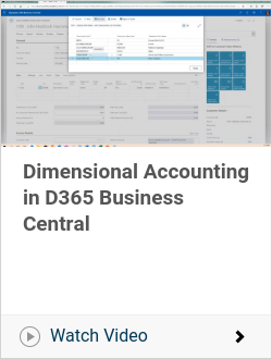 Dimensional Accounting in D365 Business Central