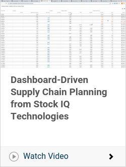 Dashboard-Driven Supply Chain Planning from Stock IQ Technologies