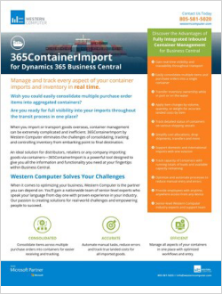 365ContainerImport by Western Computer