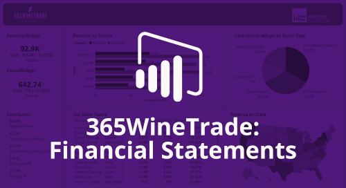 Power BI Interactive Dashboard: 365WineTrade Financial Statements