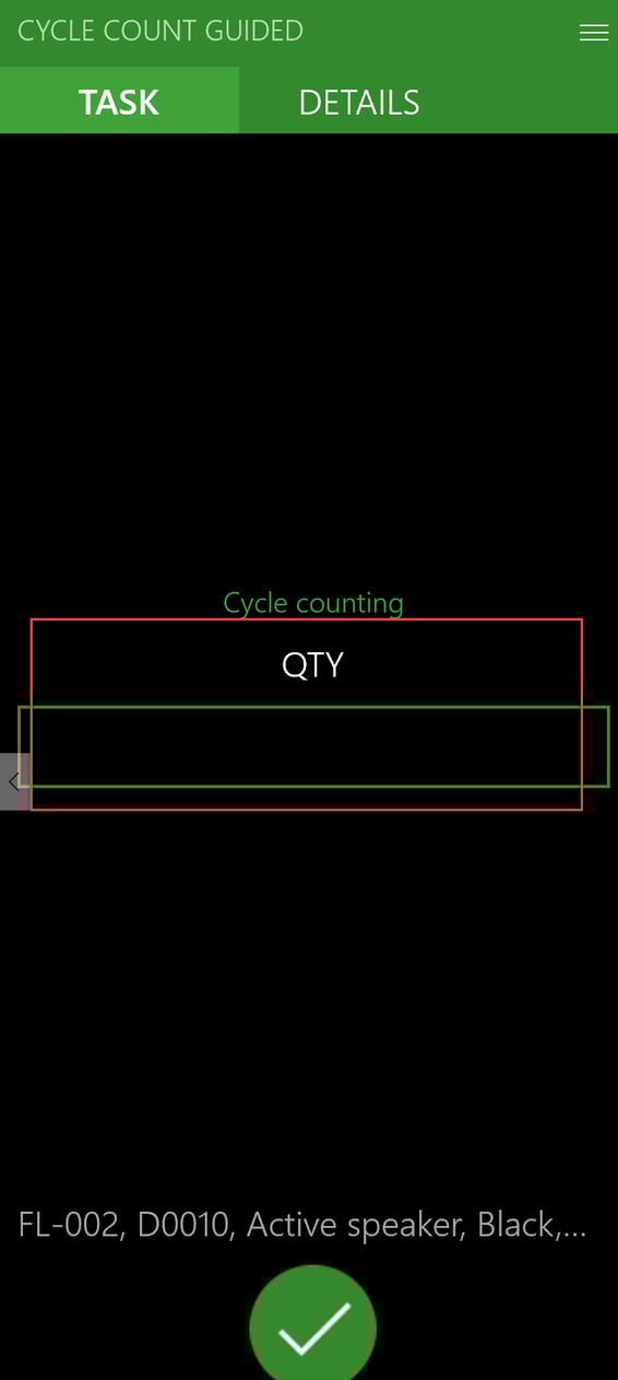 D365 Cycle Counting Guided Task Screenshot