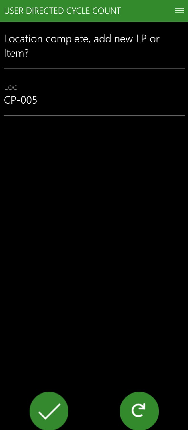 D365 User Directed Cycle Count Screenshot