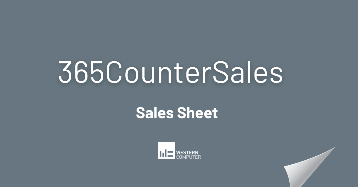365CounterSales - Sales Sheet