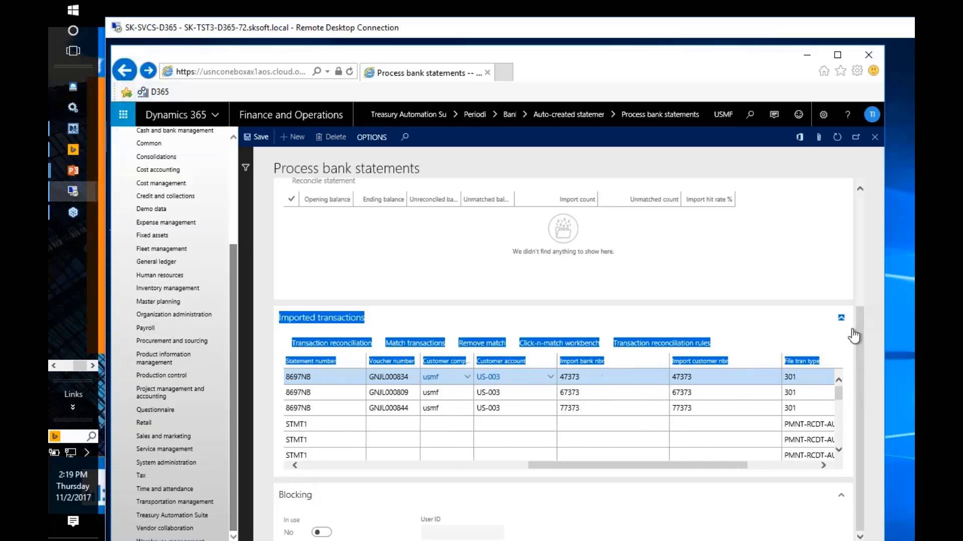 Automate Banking and Treasury in Dynamics AX