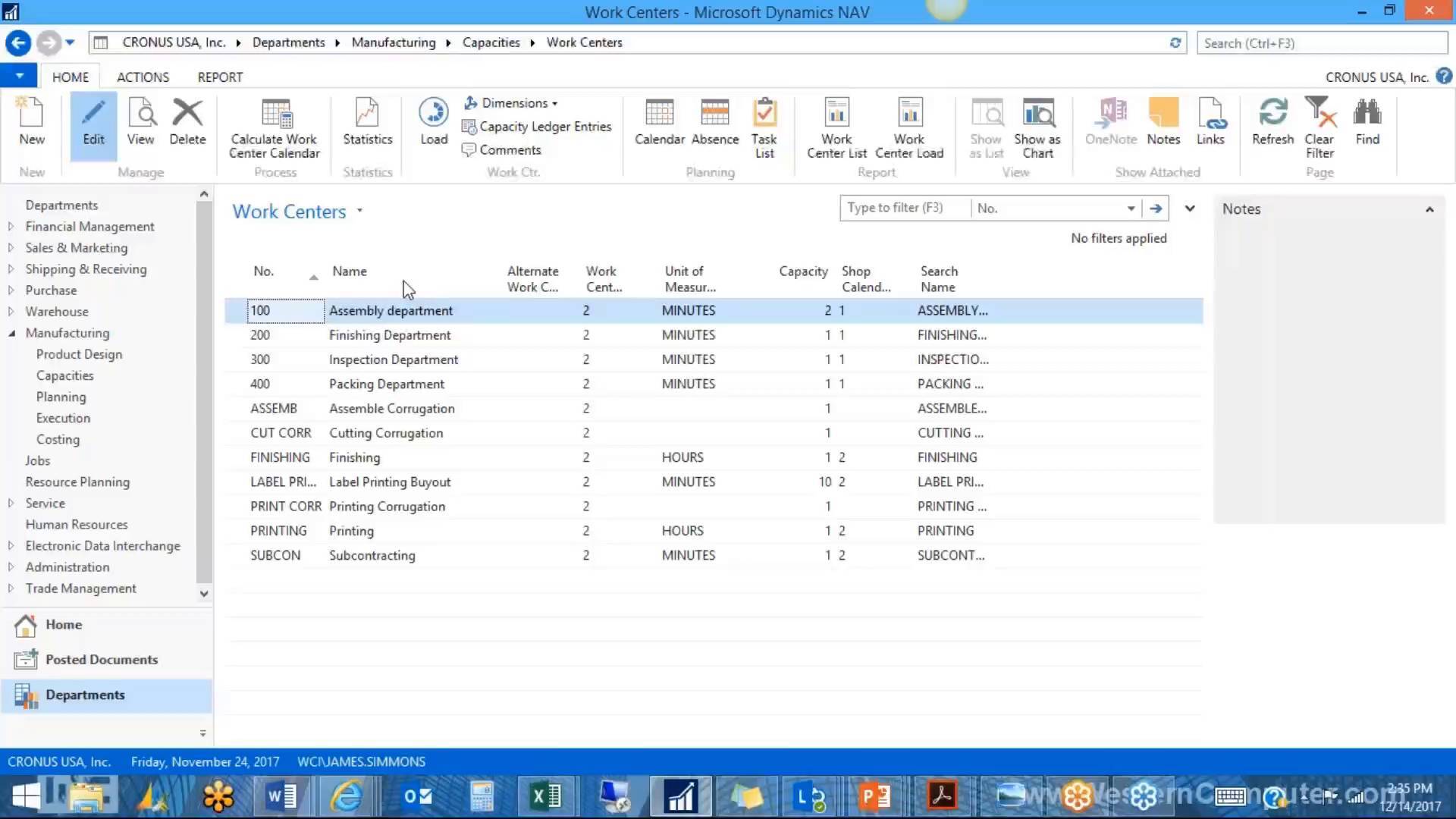Warehouse and Manufacturing Setup in Dynamics NAV