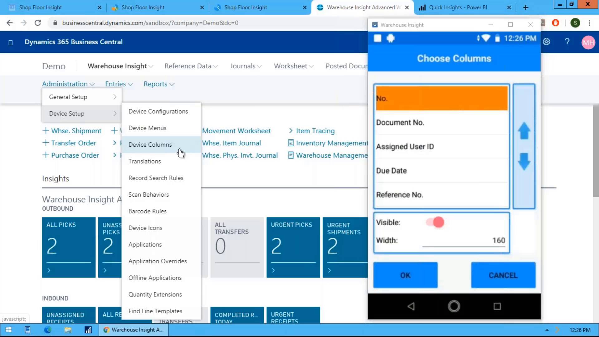 Mobile Device Integration for the Warehouse in D365 BC
