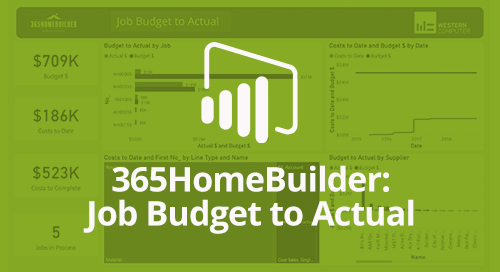 Power BI Interactive Dashboard: 365HomeBuilder Job Budget to Actual