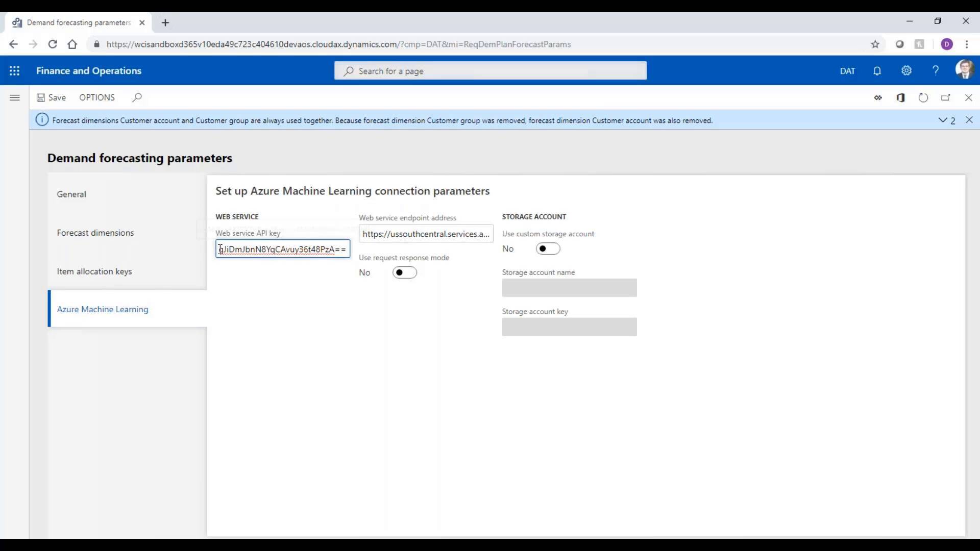 Cortana Intelligence for Demand Planning in D365 F&O