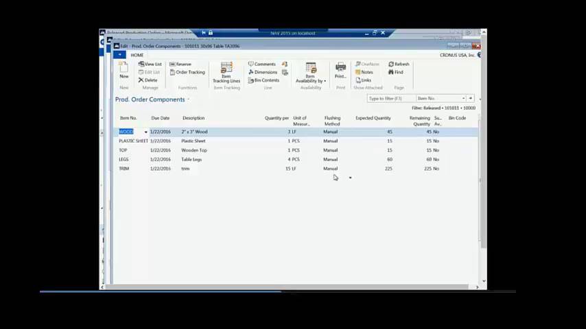 Manufacturing Planning Basics in Dynamics NAV 2015 - Part 2