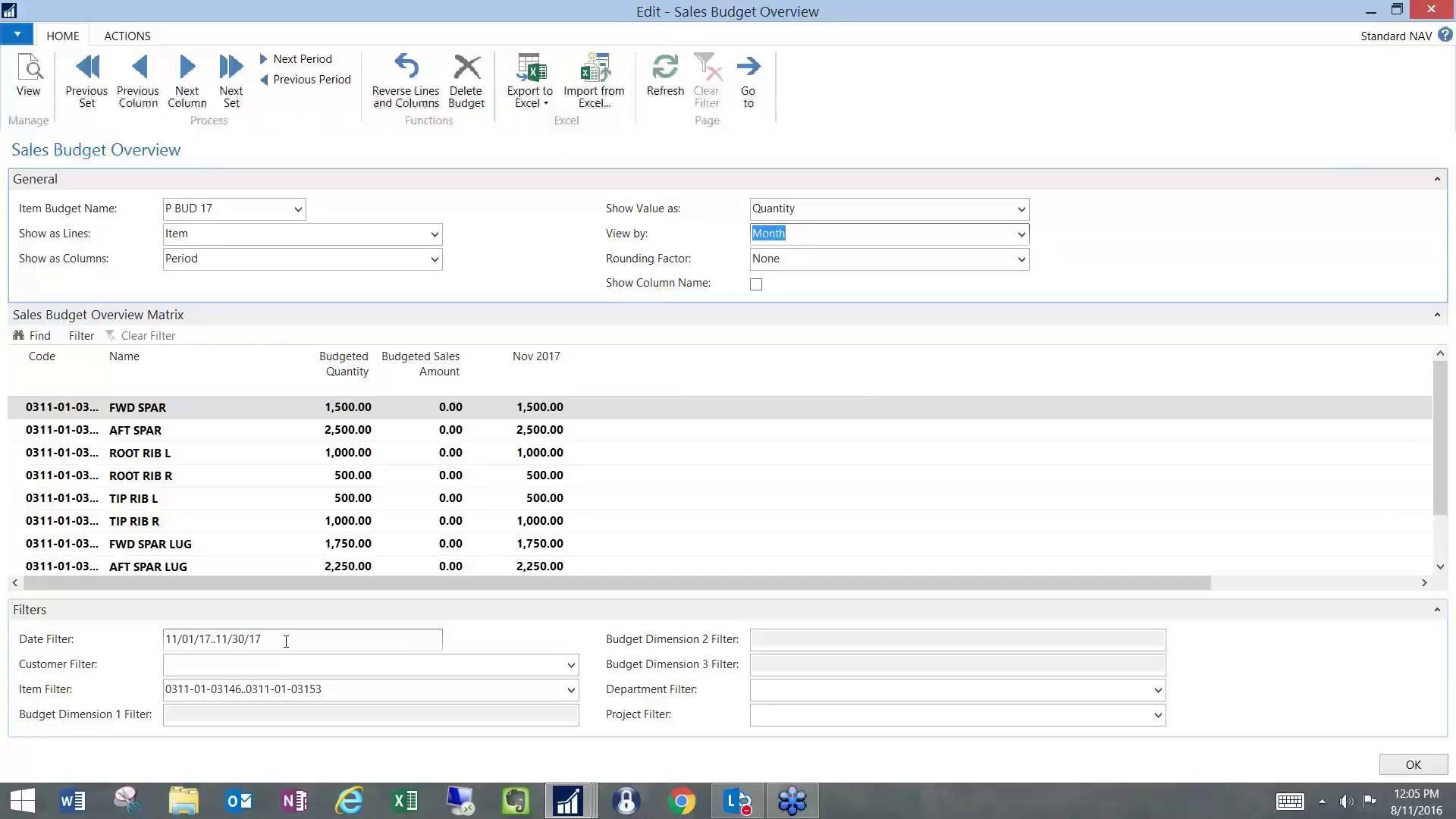 Purchase Budgets and Sales Budgets in Dynamics NAV