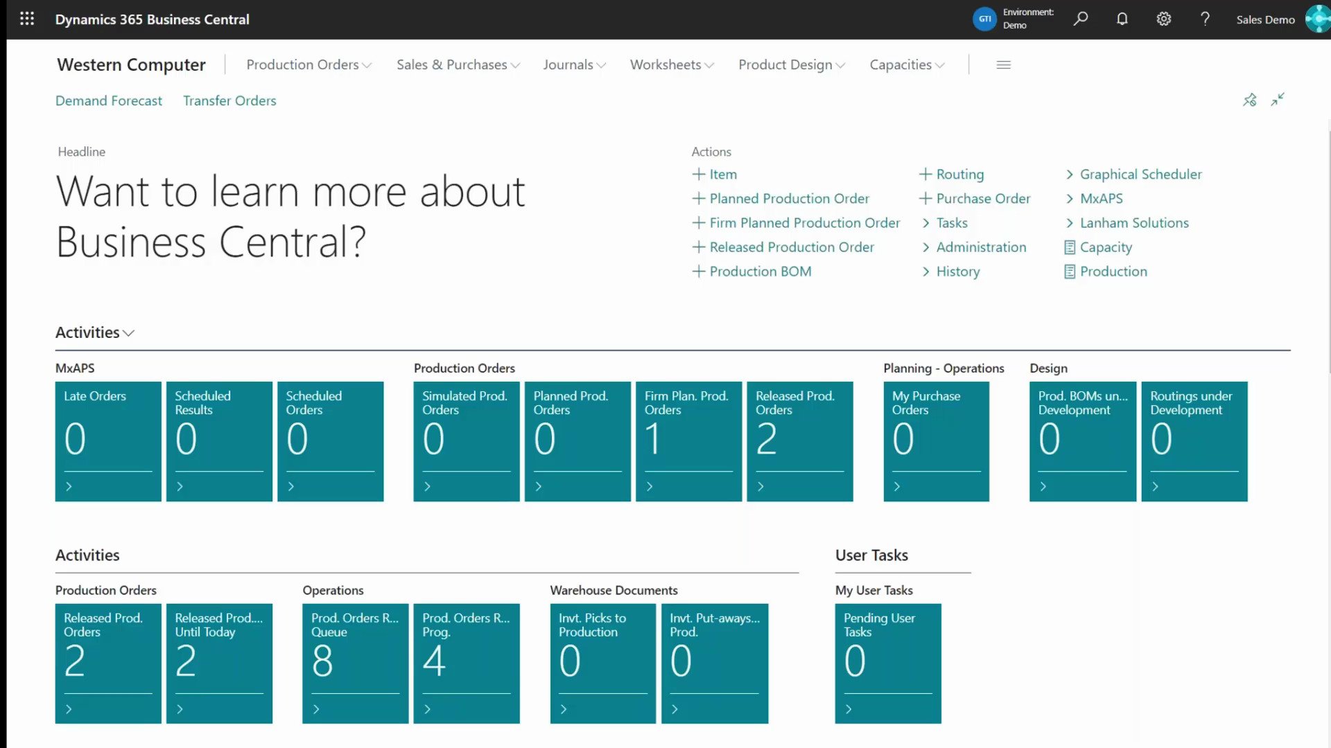 Leading Practices for Manufacturing with Business Central