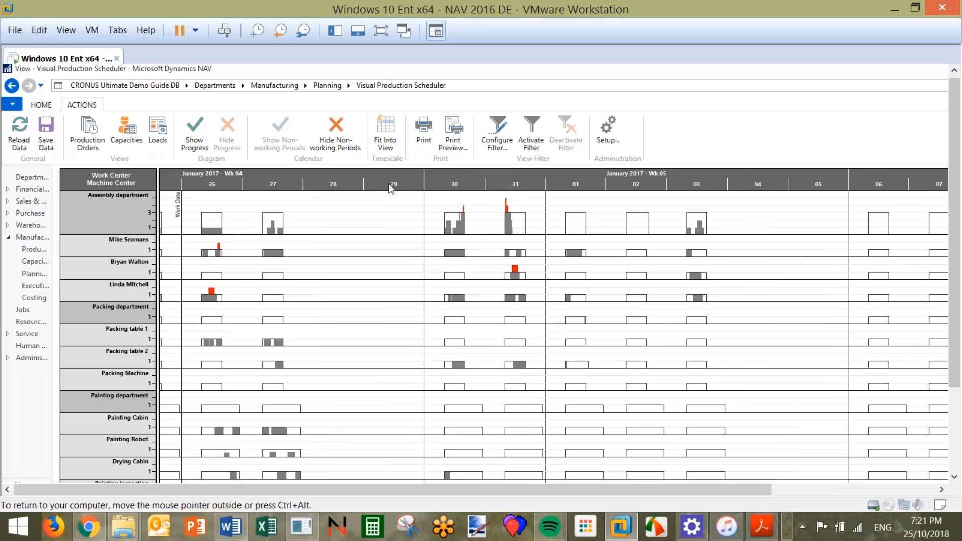 Visual Scheduling for Dynamics NAV from NETRONIC