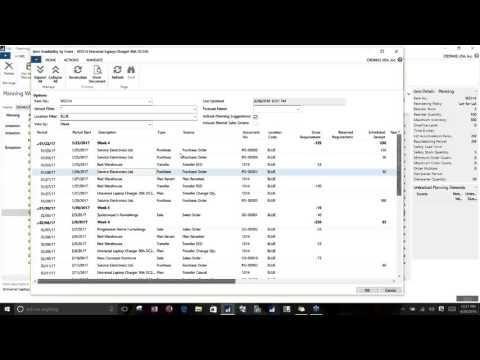 Calculating a Plan w/Microsoft Dynamics NAV 2016 Planning Worksheet