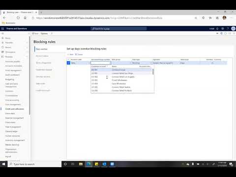 Credit Management Blocking Rules in D365