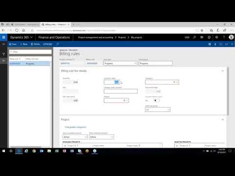 Create a Progress Billing Rule in Dynamics 365
