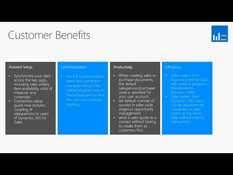 What's New In Microsoft Dynamics NAV 2018 - Dynamics 365 for Sales Integration