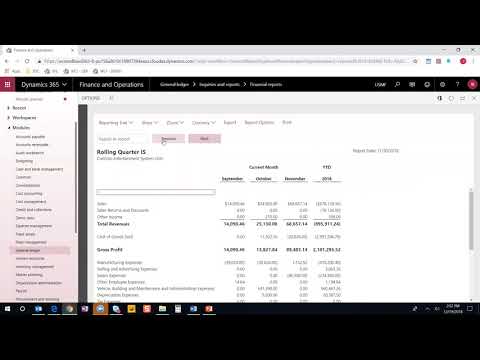 Financial Reports in D365 Finance and Operations