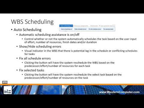 Work Breakdown Structure Scheduling in D365 for Finance and Operations