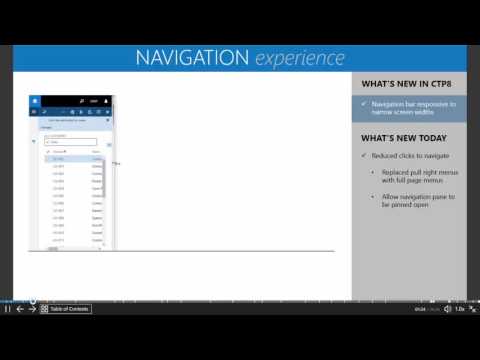 Microsoft Dynamics AX7 - The New Navigation Experience