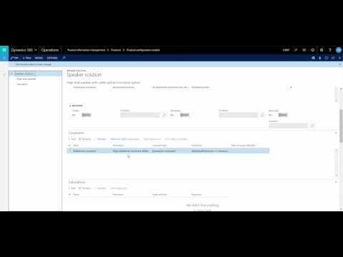 Product Configurator for Dynamics 365 for Operations: Part 7 Subcomponents & User Requirements