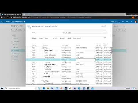 D365 Business Central Account Schedule Series Part 1: How to Update Schedules Using Subcategories