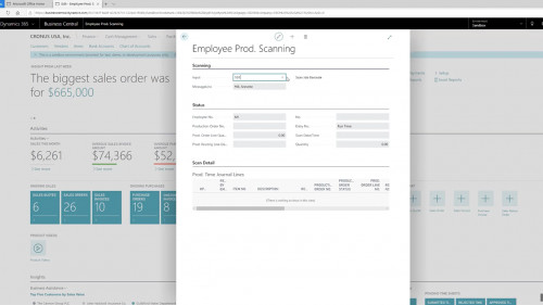 Employee Production Scanning Example