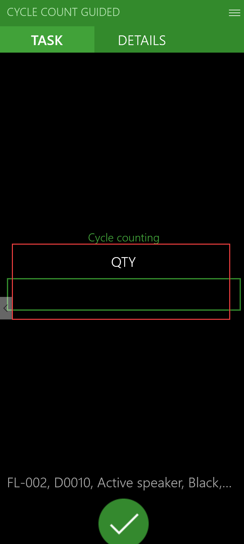 D365 Cycle Counting Guided Task Screenshot
